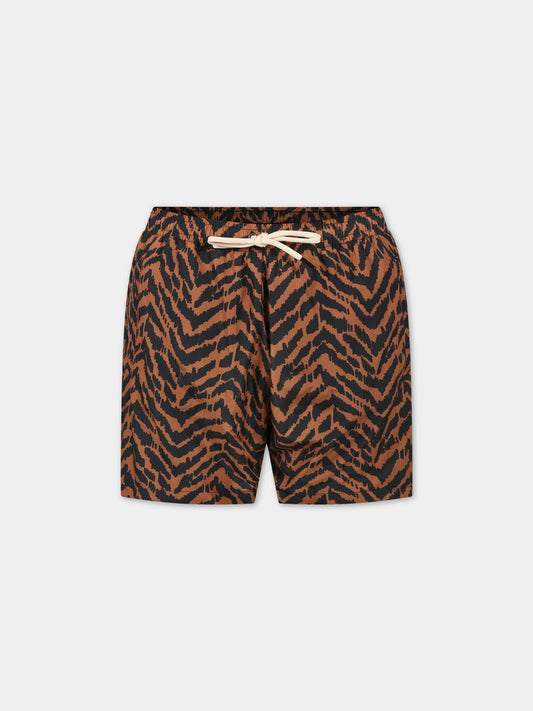 Boxer mare multicolor da uomo con logo,Matineè,BUM4005 ALEXANDRE TIGRE