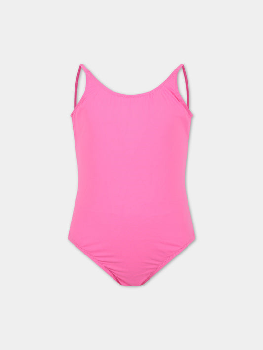 Costume rosa per bambina con logo,Matineè,CC4000 PETITE GISELE ABELIA