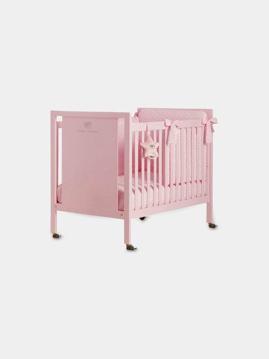 Lettino rosa per neonati con logo,Chiara Ferragni Homewear,CF101R