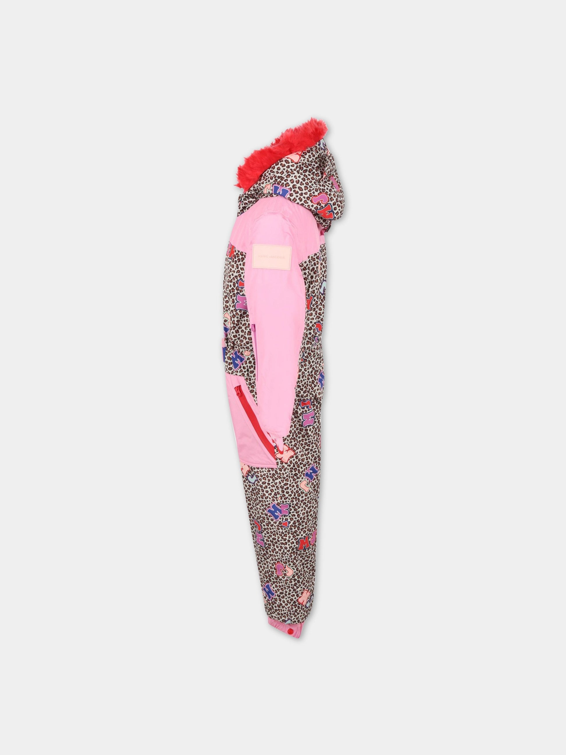 Tuta multicolor da neve per bambina,Little Marc Jacobs,W14308 P03