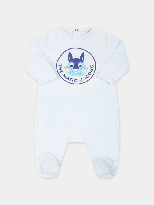 Tutina celeste per neonato con coniglio,Little Marc Jacobs,W97097 791
