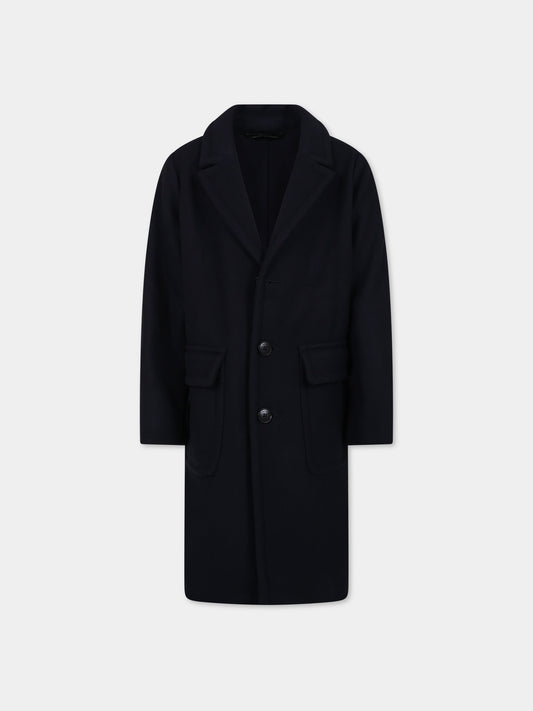 Cappotto blu per bambino con aquilotto,Armani Junior,6R4LJ2 4N7YZ 0920