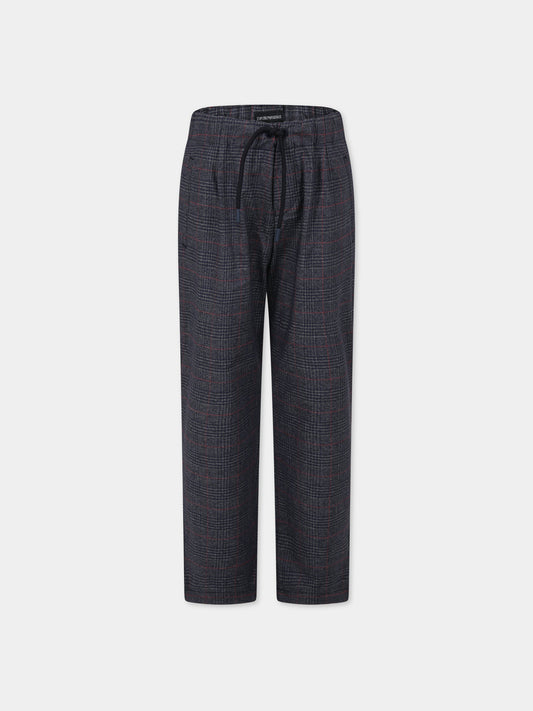 Pantaloni grigi per bambino con aquilotto,Armani Junior,6R4PG5 4N7ZZ F930