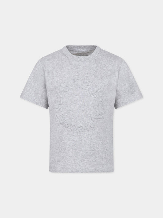 T-shirt grigia per bambino con logo,Stella Mccartney Kids,TT8S51 Z0434 905