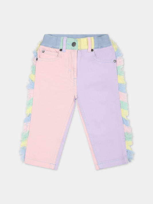 Jeans muticolor per neonata con patch logato,Stella Mccartney Kids,TT6050 Z0156 999