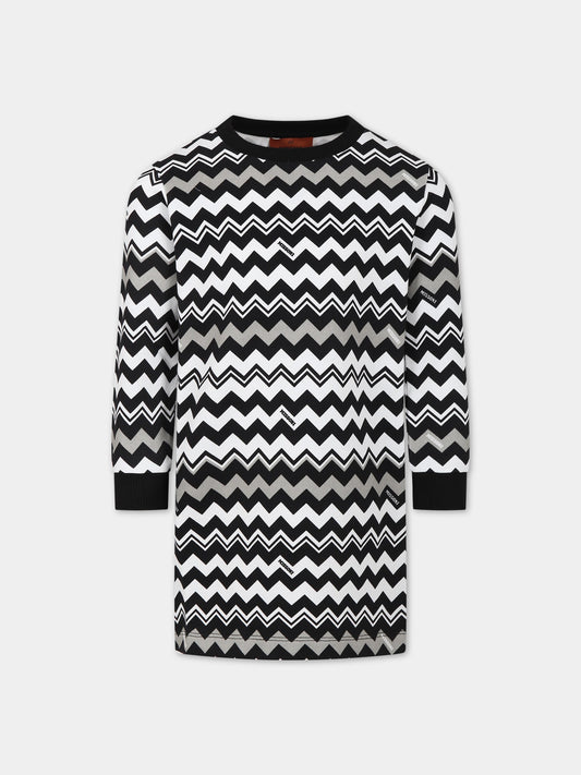 Vestito multicolor per bambina con logo,Missoni,MT1B30 Z1578 930BC