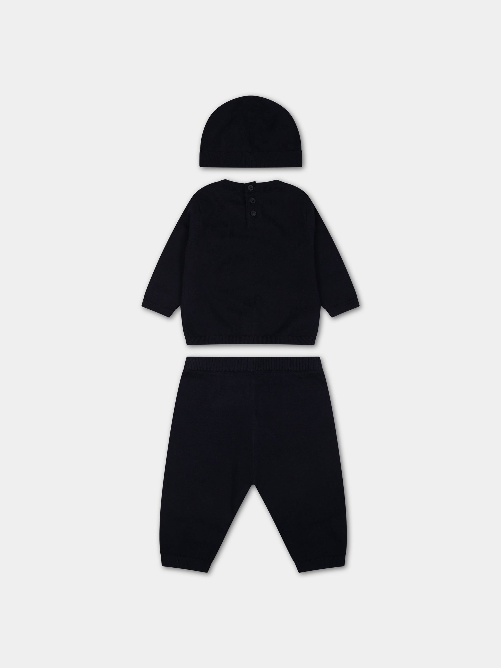 Completo blu per neonati con logo,Kenzo Kids,K98156 84A