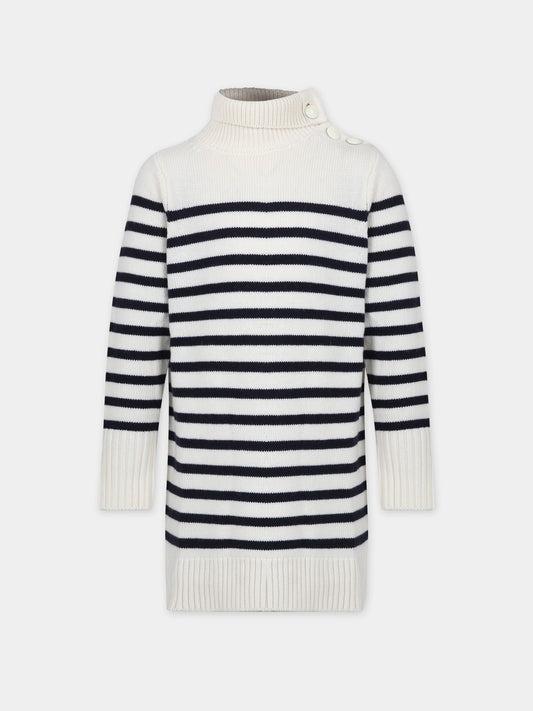 Vestito avorio per bambina con logo,Zadig & Voltaire Kids,X12210 140