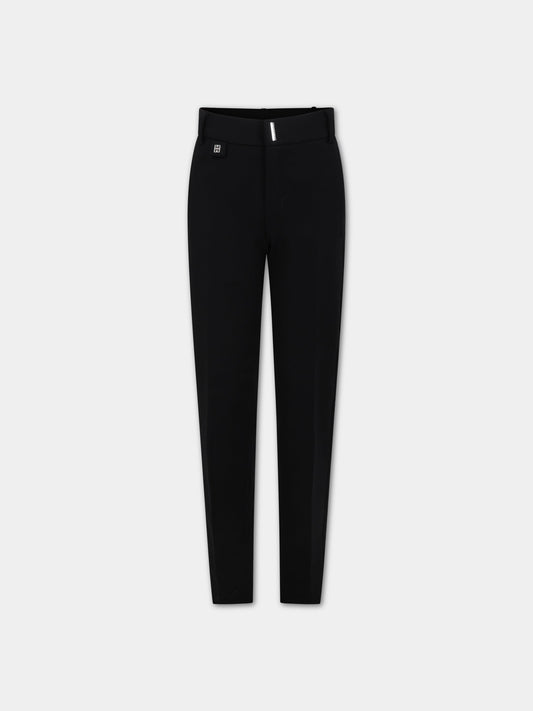 Pantaloni neri per bambino con logo,Givenchy Kids,H24236 09B