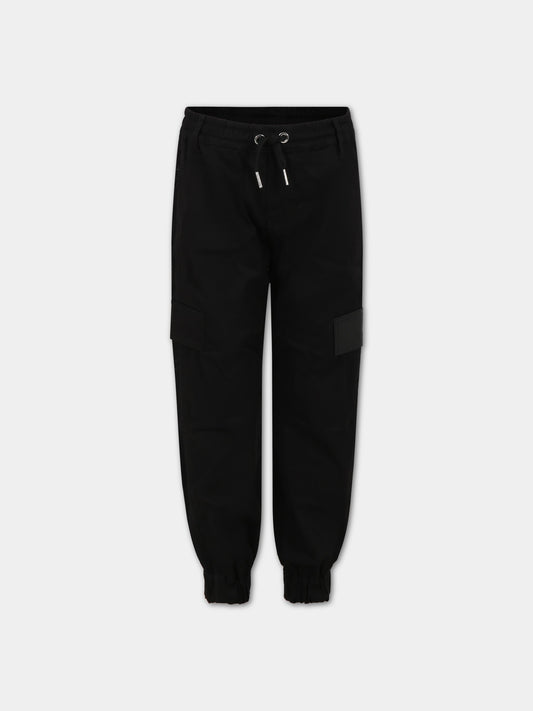 Pantaloni neri per bambino con logo,Givenchy Kids,H24242 09B
