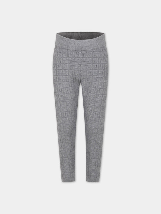 Pantalone casual grigio per bambina,Givenchy Kids,H14213 A17