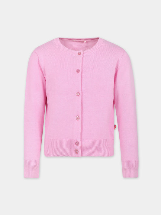 Cardigan rosa per bambina,Billieblush,U15B51 47C