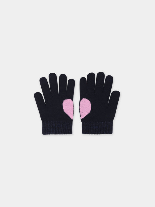 Guanti blu per bambina,Billieblush,U11151 85T
