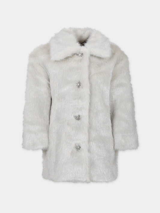 Ecopelliccia bianca per bambina,Philosophy,PFGB005 C PL065 0000