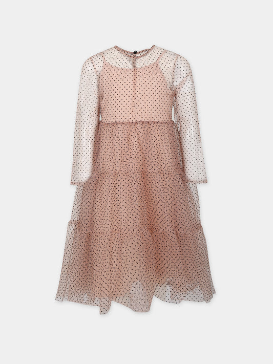 Vestito rosa per bambina con pois,Philosophy,PFAB014 0 TU081 D061