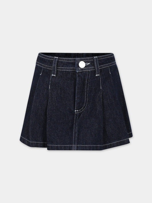 Shorts blu per bambina con fiori,Philosophy,PFBE004 0 DF011 4000