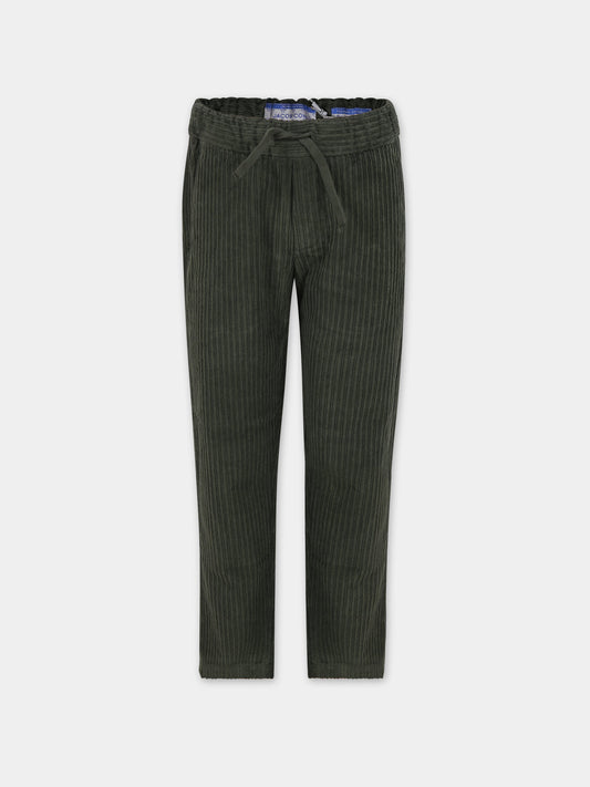 Pantaloni verdi per bambino con logo,Jacob Cohen,HMPA007 0 VE130 1004