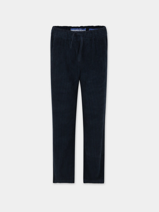 Pantaloni blu per bambino con logo,Jacob Cohen,HMPA007 0 VE130 4000