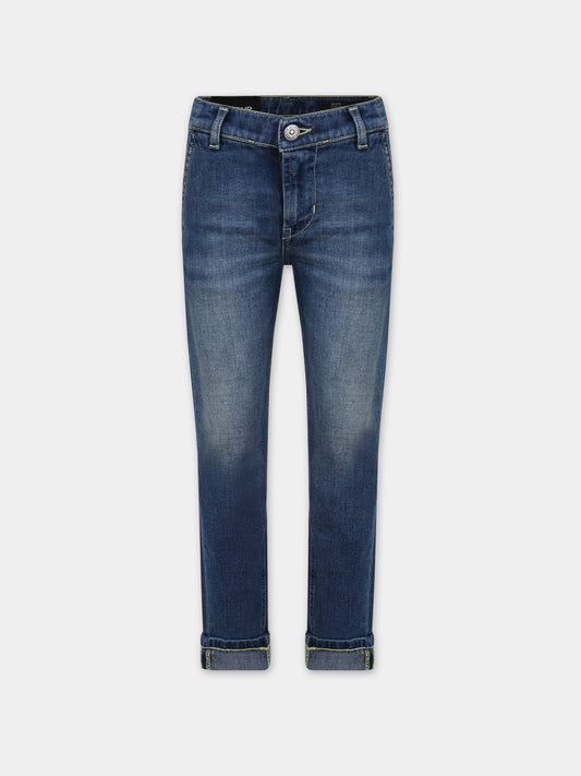 Jeans blu per bambino con logo,Dondup Kids,DMPA025 C DS039 4005