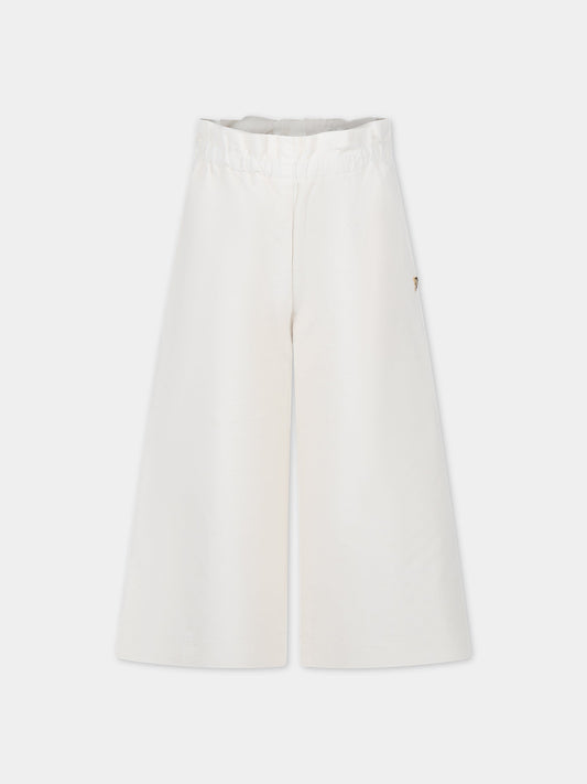 Pantaloni casual bianchi per bambina,Dondup Kids,DFPA005 0 CE247 0009