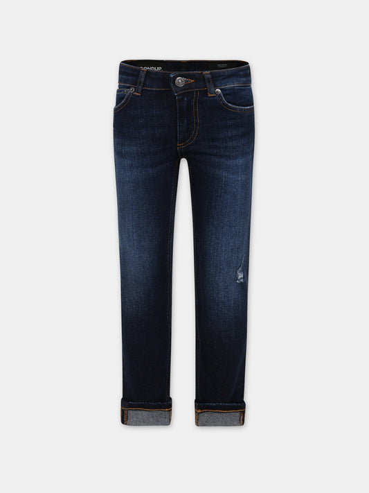 Jeans blu per bambina con logo,Dondup Kids,DFPA014 C DS041 4025