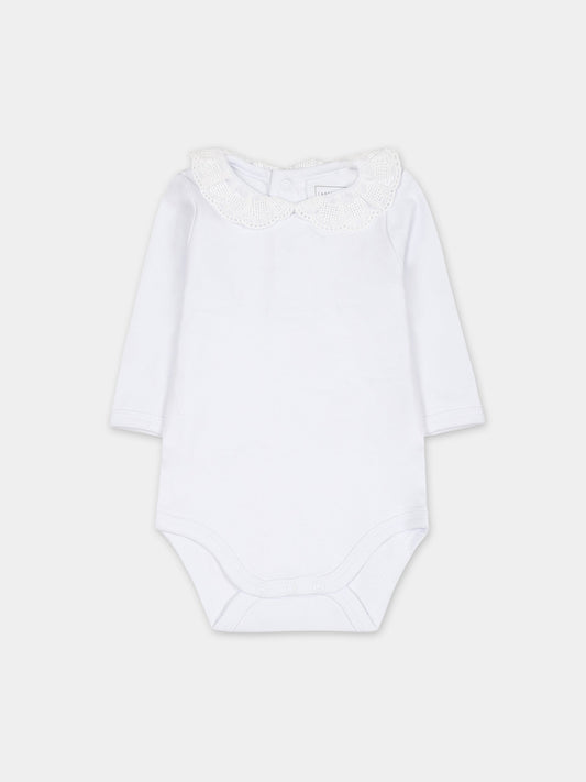 Body bianco per neonata con cuori,Carrement Beau,Y97286 10P