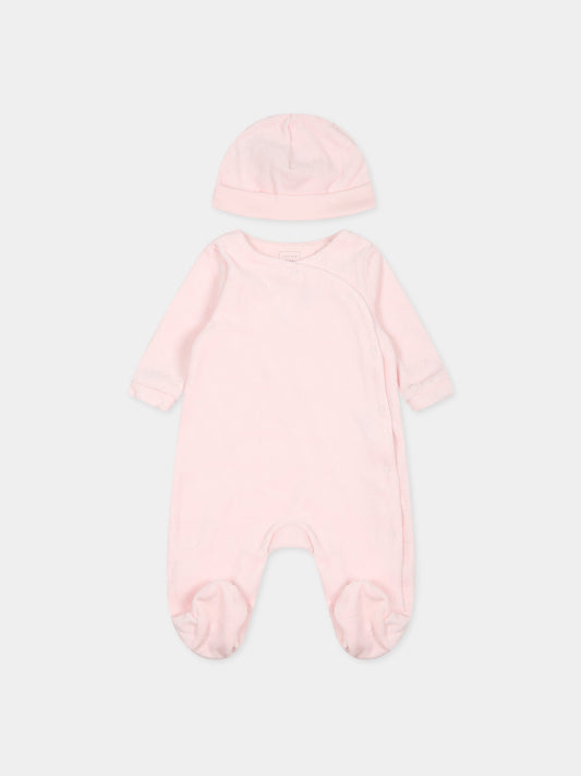 Set rosa per neonata con cuori,Carrement Beau,Y98221 43B