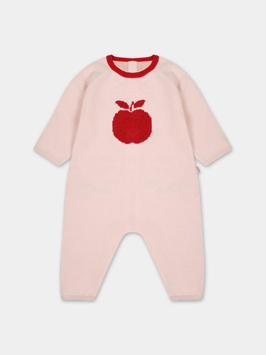 Tutina rosa con mela per neonata,Carrement Beau,Y94299 43B