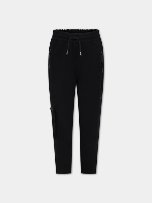 Pantalone casual nero per bambino,Boss,J24870 09B