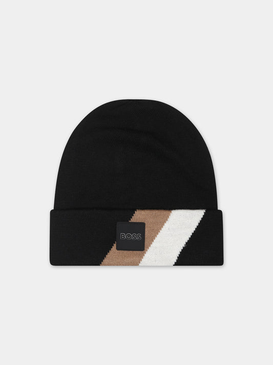 Cappello nero per bambino,Boss,J21287 09B