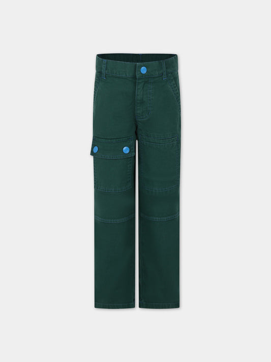 Pantaloni verdi per bambino con logo,Little Marc Jacobs,W24296 670