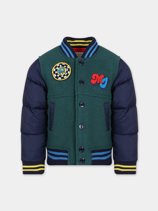 Bomber verde per bambino,Little Marc Jacobs,W26130 VERDE SCURO