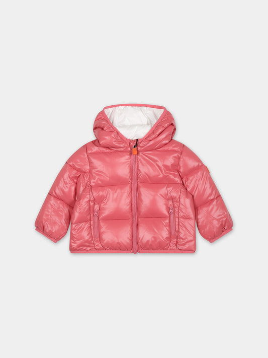 Piumino Jody rosa per neonata con logo,Save The Duck Kids,I30004X LUCK17 80036