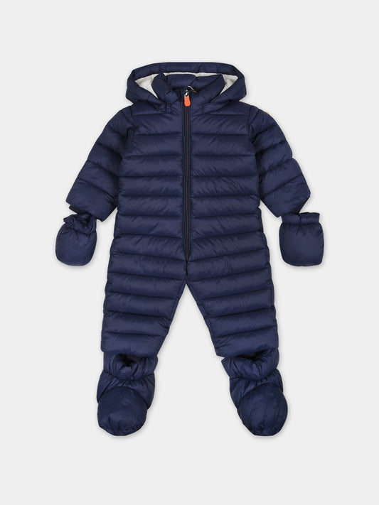 Piumino Storm blu per neonato con logo,Save The Duck Kids,I30002X GIGA17 90000