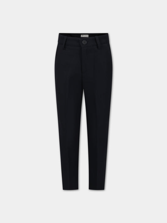 Pantaloni neri per bambino con logo,Golden Goose,GKP01561 P001072 50501
