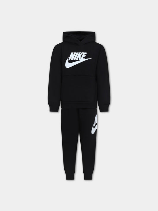 Completo nero per bambini con logo,Nike,86L135 023