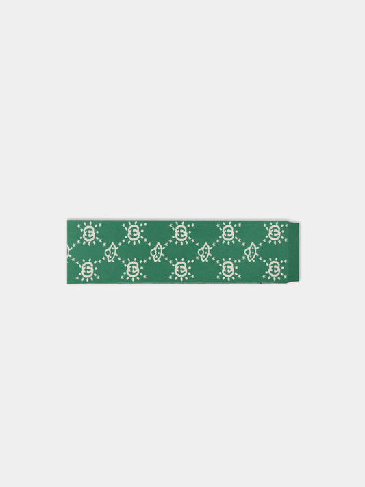 Sciarpa verde per bambino con doppia G,Gucci Kids,748424 4K206 3178