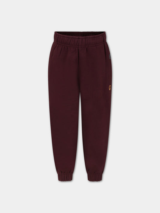 Pantaloni bordeaux per bambini con simbolo della pace,Molo,1W23I201 8799