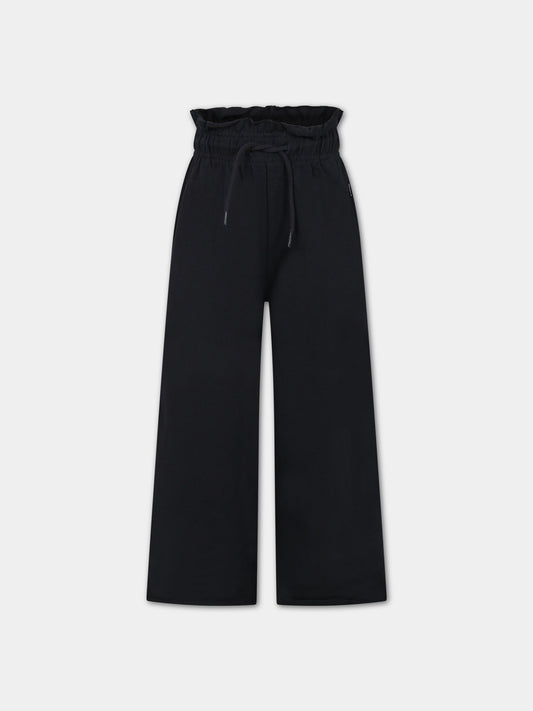 Pantaloni neri per bambina con logo,Molo,2W23I212 2254