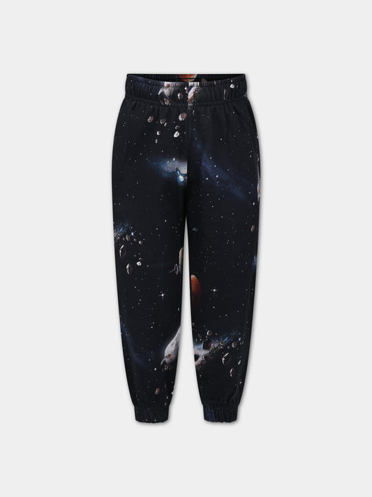 Pantaloni blu per bambino con pianeti,Molo,6W23I202 6941