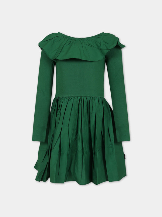 Vestito verde per bambina,Molo,2W23E215 8761