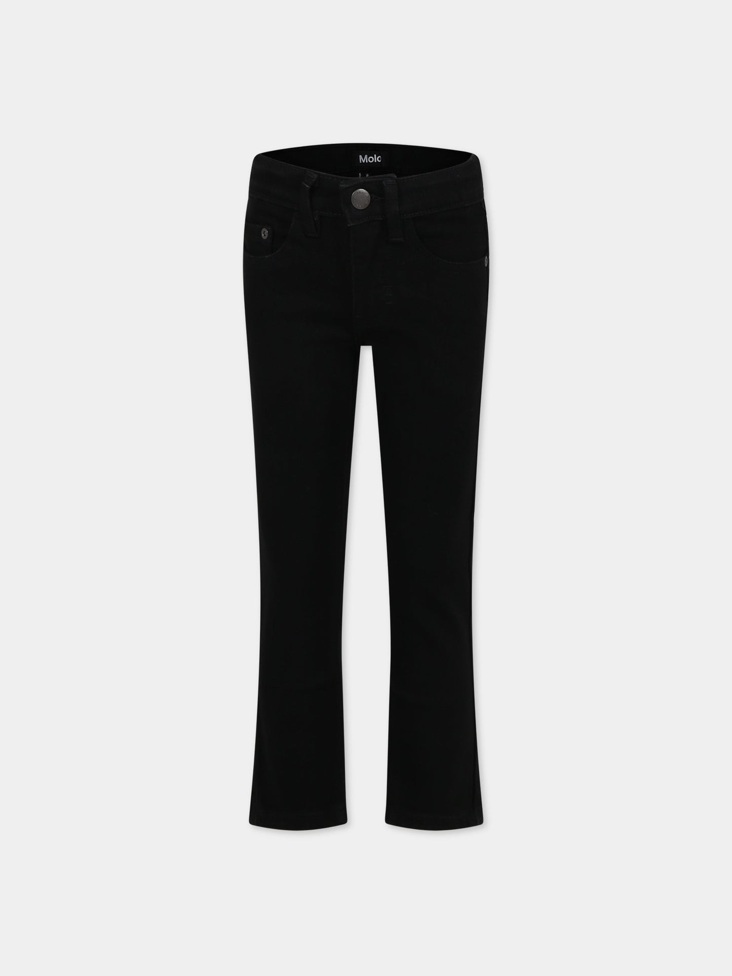 Jeans neri per bambino con logo,Molo,1W23I109 0099