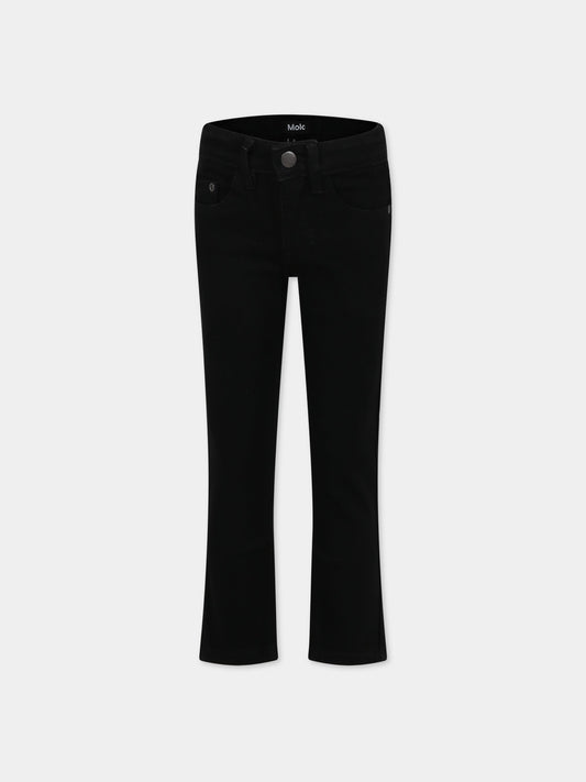 Jeans neri per bambino con logo,Molo,1W23I109 0099