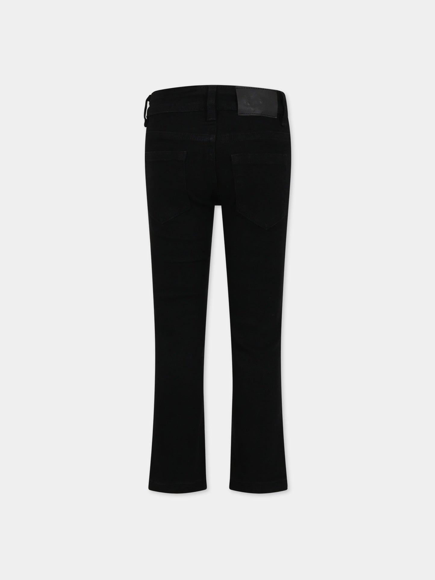 Jeans neri per bambino con logo,Molo,1W23I109 0099