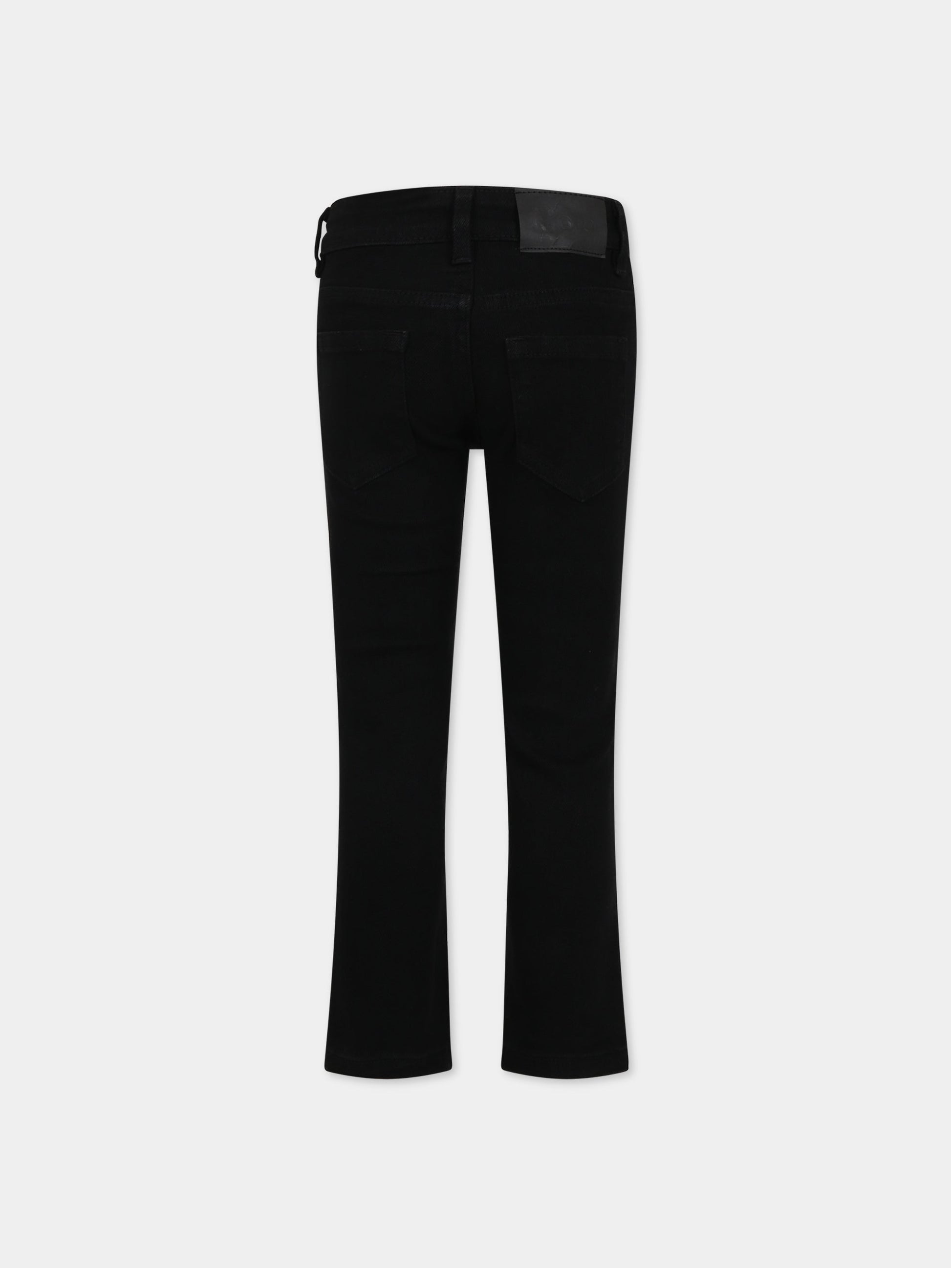 Jeans neri per bambino con logo,Molo,1W23I109 0099