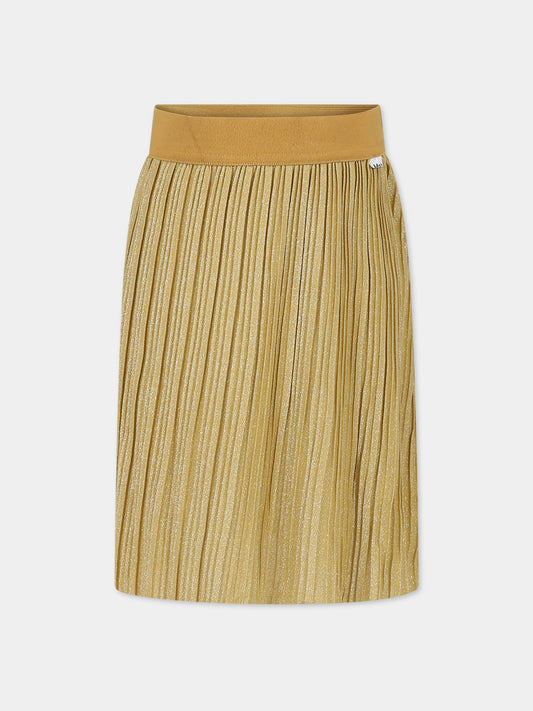 Gonna oro per bambina con logo,Molo,2W23D105 8757