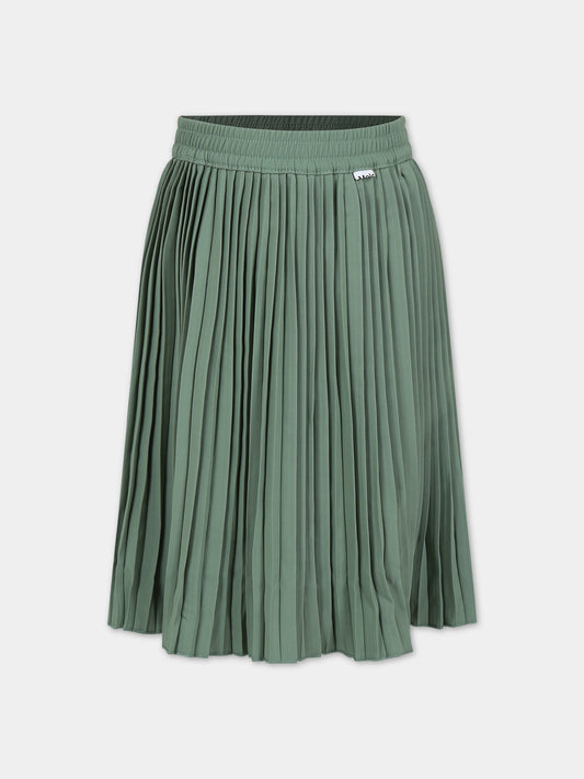 Gonna verde per bambina con logo,Molo,2W23D106 8756