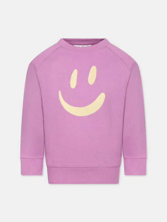 Felpa rosa per bambina con smile,Molo,6W23J204 8765