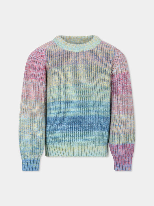 Maglione multicolor per bambina con logo,Molo,6W23K209 3294