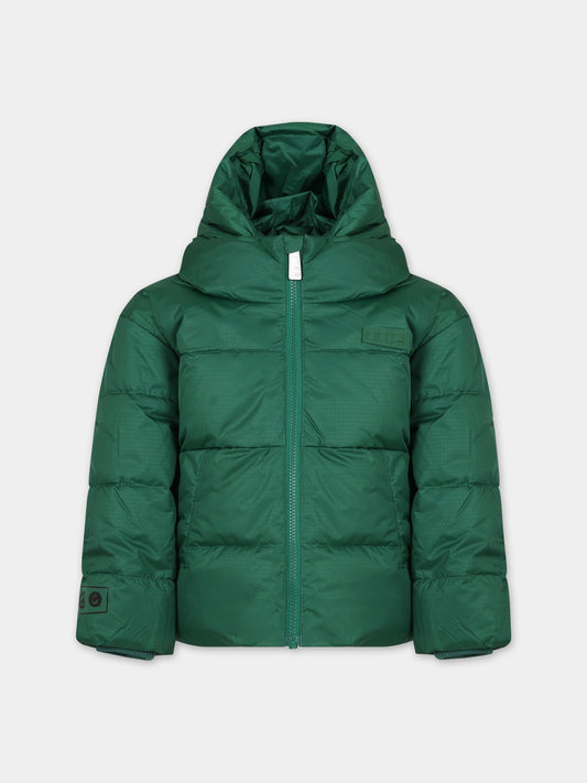 Piumino verde per bambini con logo,Molo,5W23M309 8761